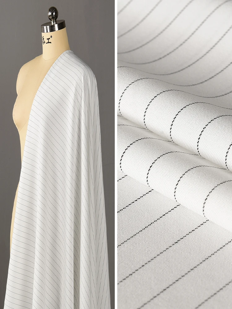 Breathable Women\'s Fabric Suit By The Meter for Clothes Pants Dresses Sewing Stripe Pattern Fashion Skirts Textile Anti-wrinkle