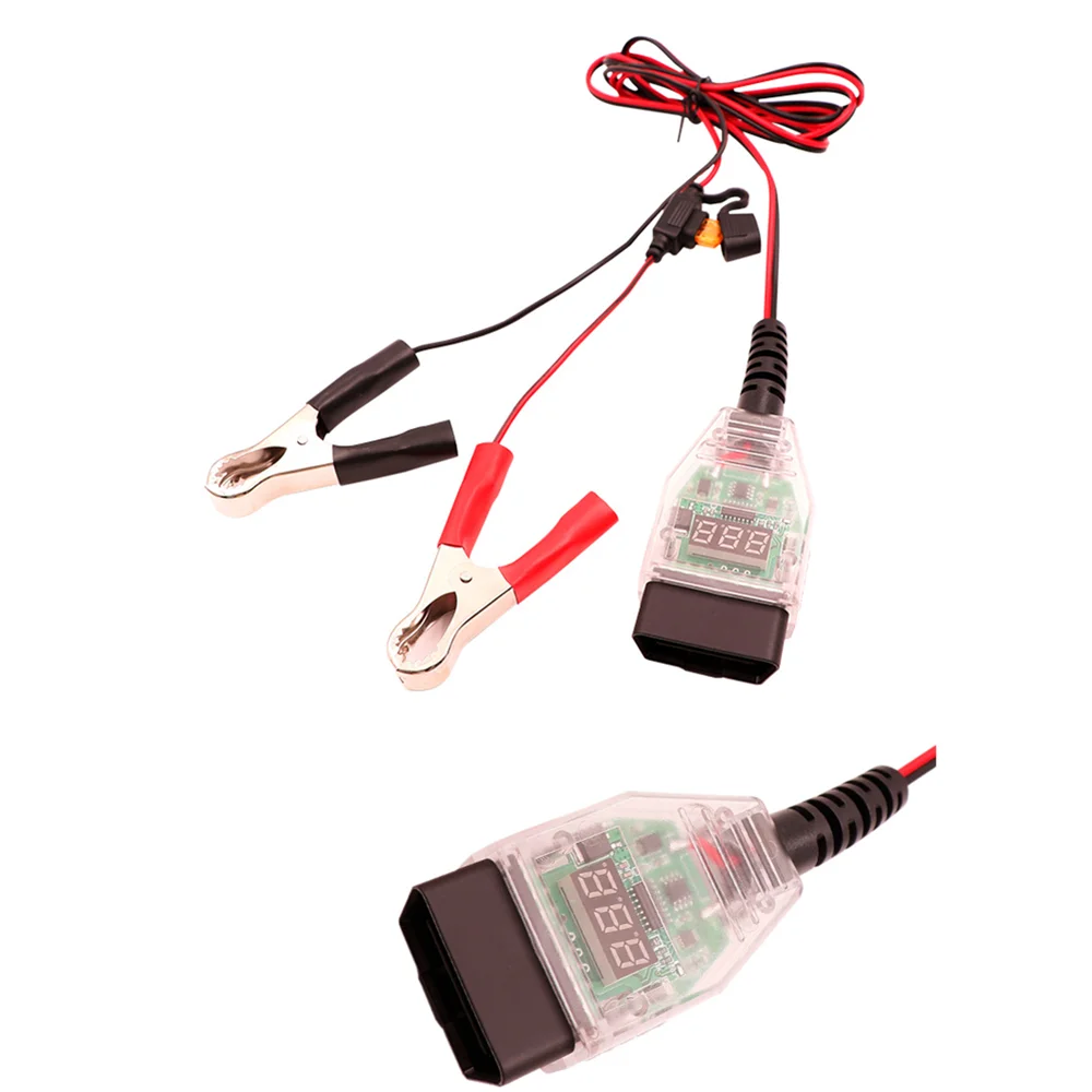 범용 자동차 배터리 교체 도구, 자동차 컴퓨터 ECU 메모리 세이버, 자동 ECU 비상 전원 공급 케이블, OBD2