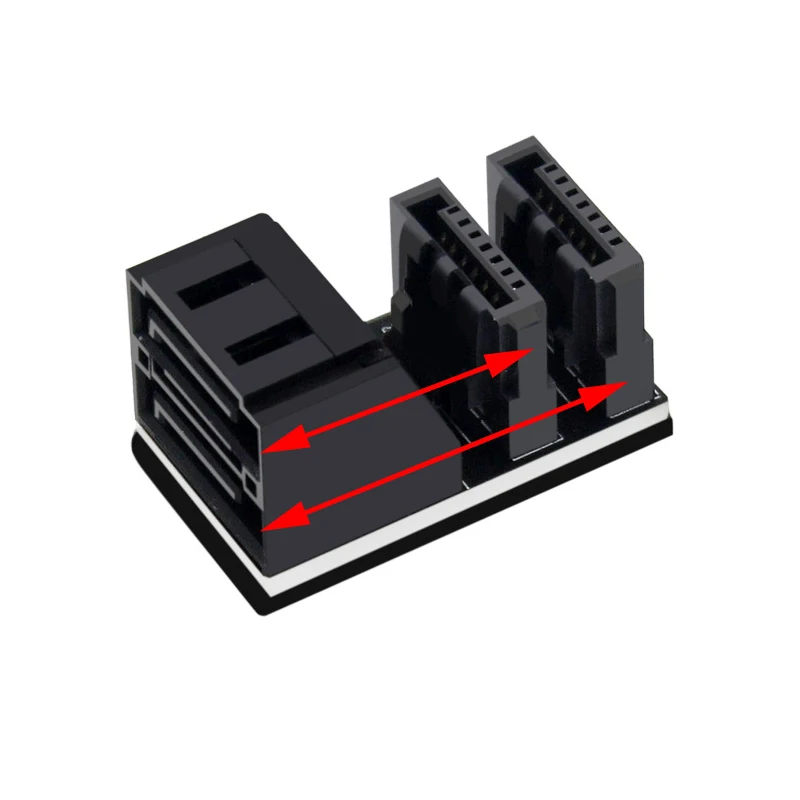 GELRHONR Adattatore ad angolo retto SATA 7 pin femmina a 7 pin maschio