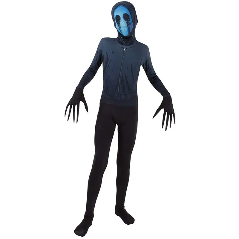 Halloween Cos Halloween Horror Skin-tight Garment Eyeless Jack One-piece Cosplay Costume Role-playing Costume