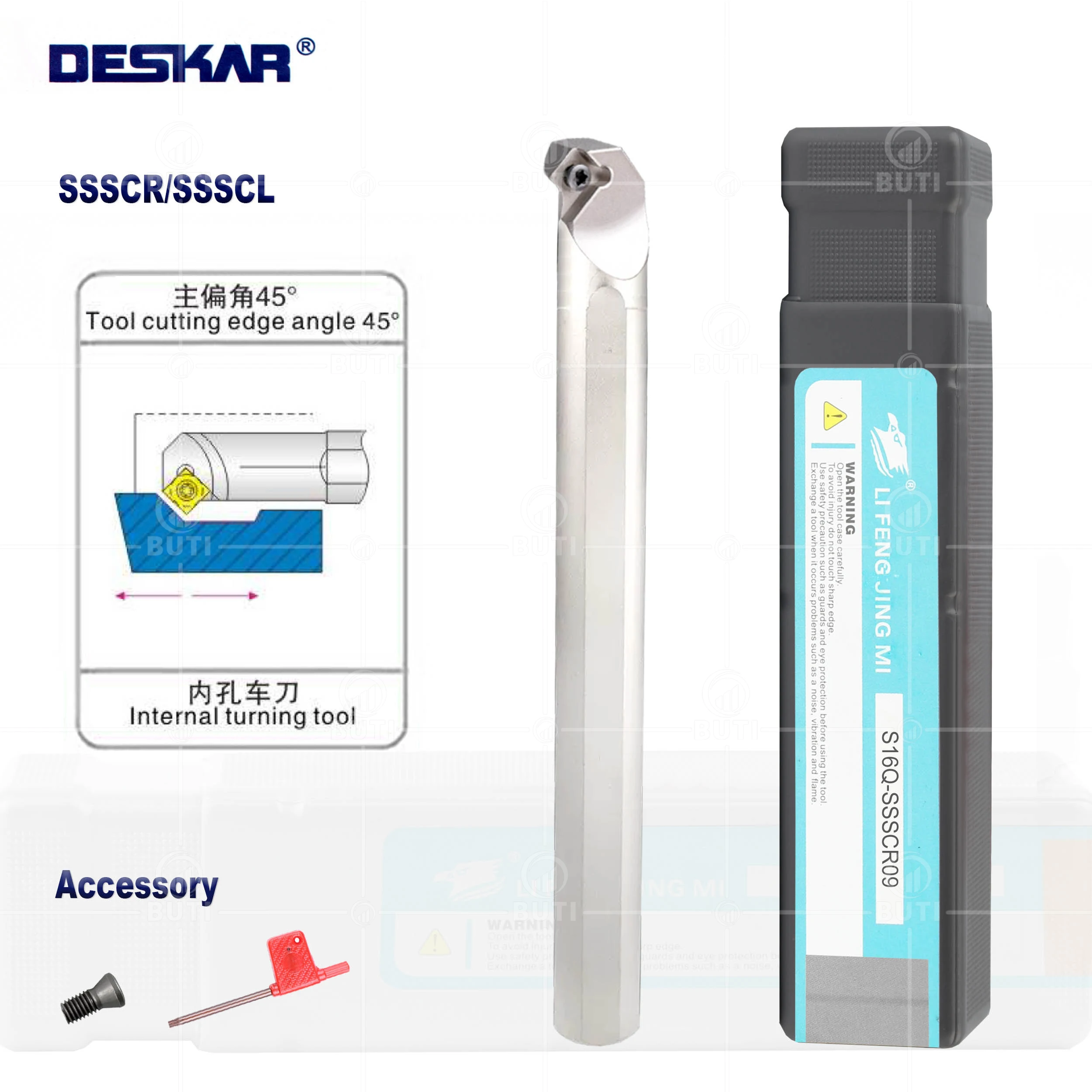 DESKAR 100% Original CNC White Tool Holder Internal Turning CutterSSSCR SSSCL Cutting Boring Bar Used For Metal Lathe Processing mosask s16q svucr11 metal internal cutter svucr boring shank cutting cnc lathe inner hole turning tools holders