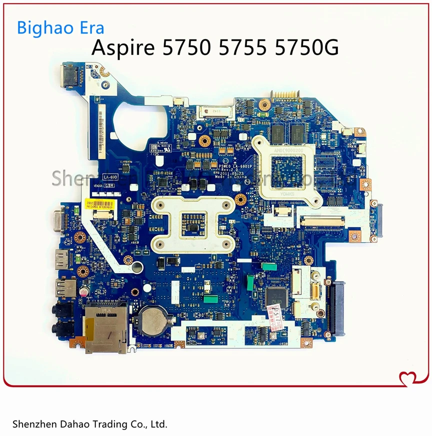 Placa-mãe do Portátil para Acer Aspire Placa de Vídeo P5we0 La6901p Nv57 5750 5755 5750g 5750g Hm65 Gt520m Gt540m Gt610m Gt630m 1gb 2gb - Imagem 2