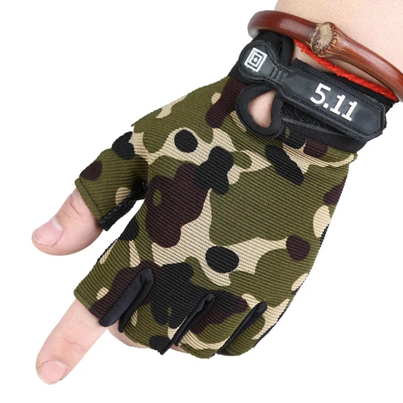 Anti-Slip Fingerless gloves Men Half Finger Fishing Hunting Cycling Gloves Outdoor Tactical Sport Equipment Camping Gloves 3