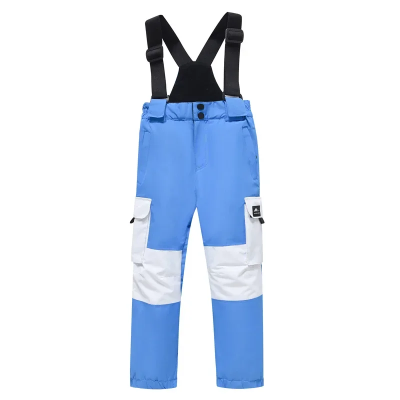 Kids Child Ski Pants Windproof Waterproof Warm Children Trousers Girls Thicken Outdoor Sports Pants Winter Ski Snowboard