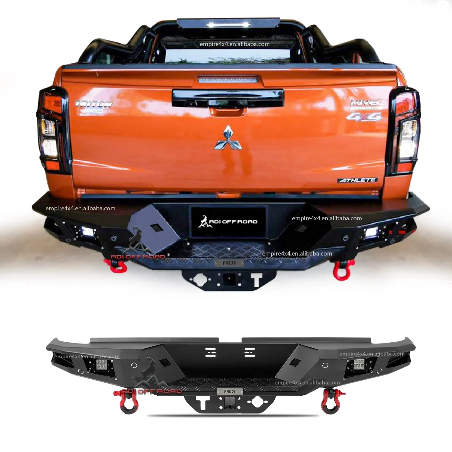 

ADI OFF ROAD 4x4 pickup truck Steel FRONT BUMPER REAR BUMPER ROLL BAR SIDE STEP BULLBAR FOR Mitsubishi Triton L200 2009~2023