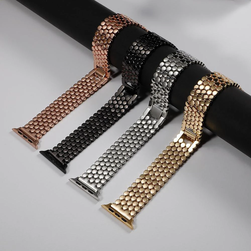 여성용 럭셔리 밴드, 애플 워치 7, 8, 41mm, 45mm 스트랩, 스타 컬러, 울트라 49mm, 6, 5, se 4, 3, 40, 38, 42mm, 44mm 팔찌