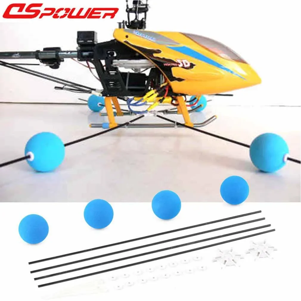 Dspower Landing Gear Trainingsausrüstung, Schwammball-Set für Blade 400 Trex Align 500 450 RC Hubschrauber Walkera