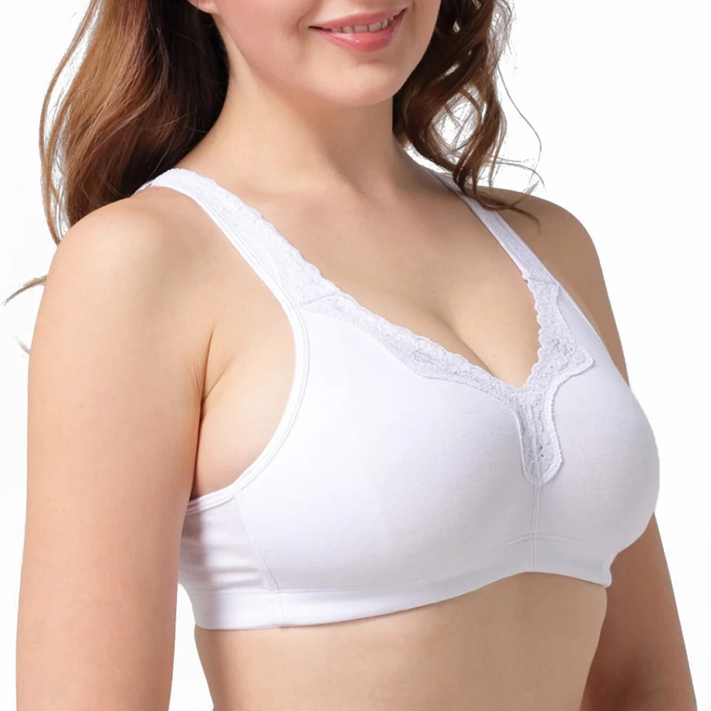 Women's Smooth Comfort Soft Cup Wirefree Lightly Padded Lined Seamless Bra  Triangle Bra Plus Size 30-38 40 A B C D DD E