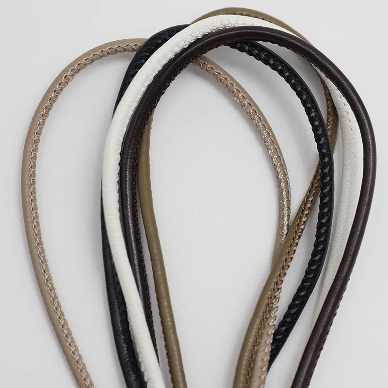 2M colored high quality round leather rope 3mm round/flat strand PU rope suitable for necklace bracelet DIY jewelry