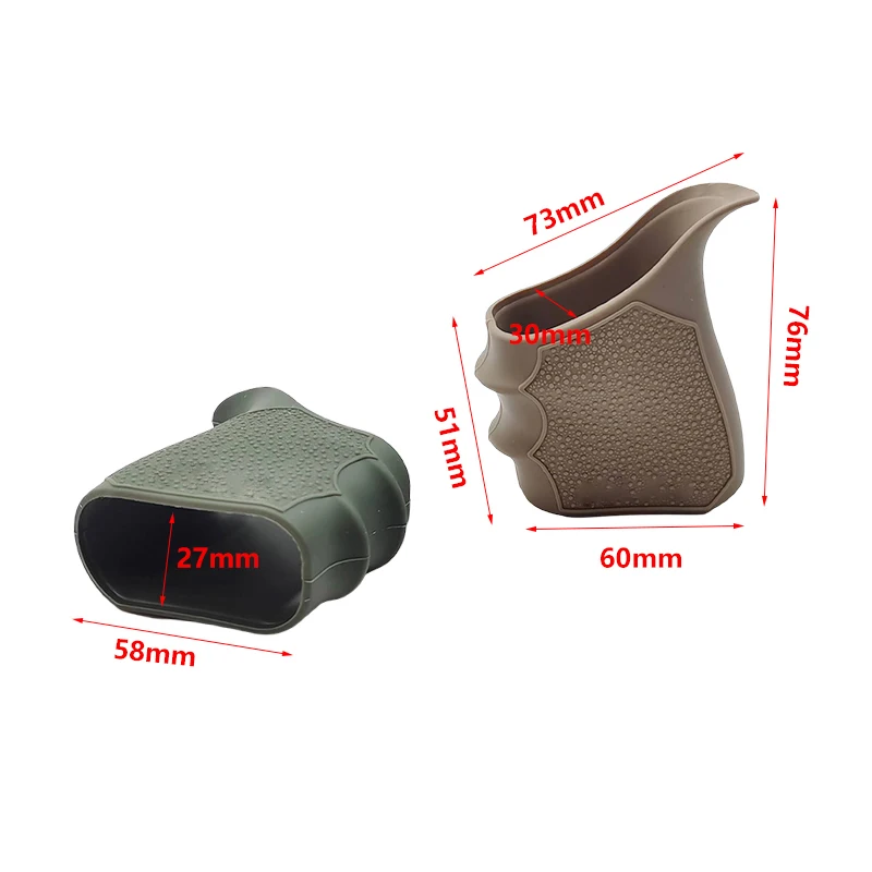 GLOCK G19 G23 G32 G38 Anti-Slip Tactical Handgun Rubber Protect Cover Grip Glove Tactical Holster for Glock Hunting 3