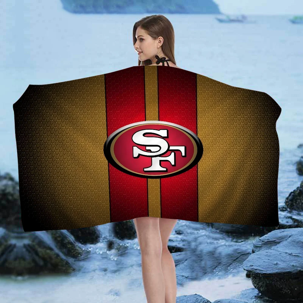 San Francisco 49er Team Big Microfiber Beach Towels Quick Dry Towel Sand Beach Towels Pool Towel for Travel Swim Pool Yoga