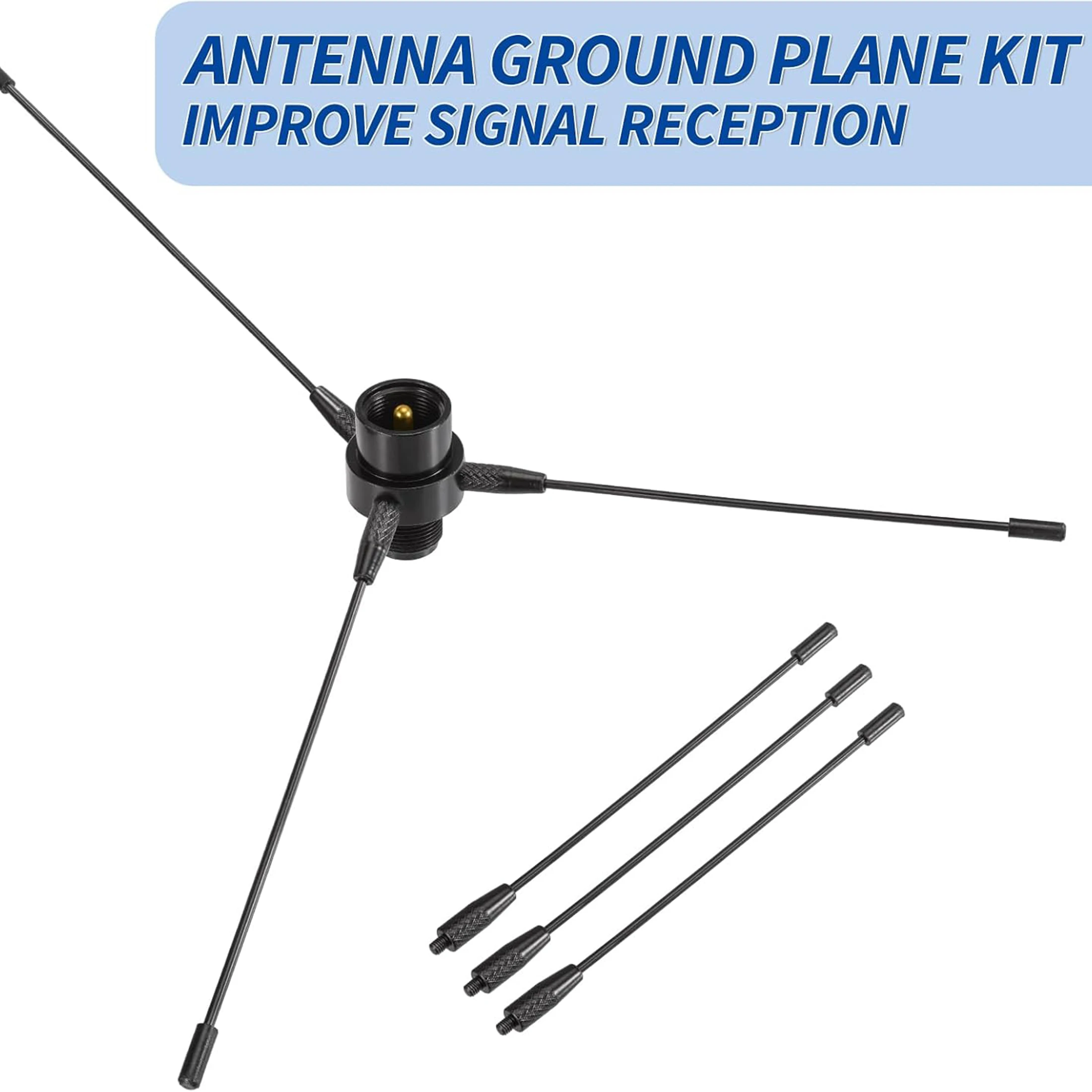 Antenna radioamatore mobile veicolo con aerei da terra doppia banda VHF