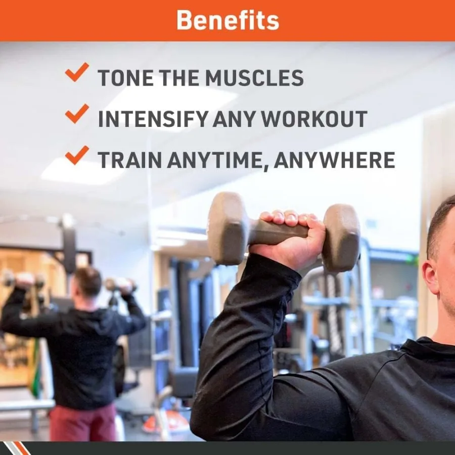 Neoprene Dumbbell Pair - Strength Training Equipment for Exercises - Home Gym Accessories - Weight Training