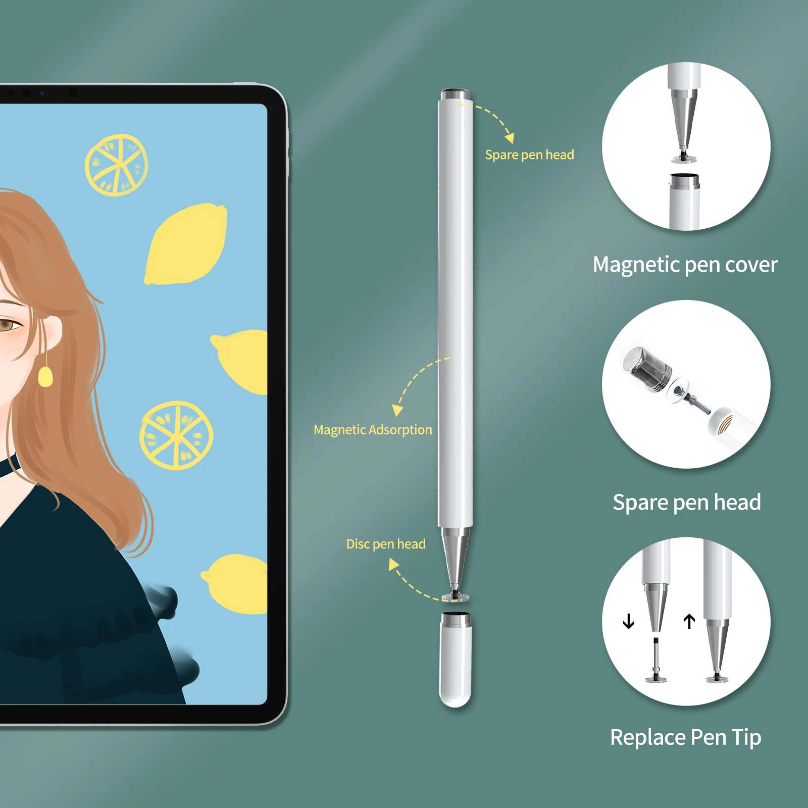 Active stylus pen for Apple Android Huawei Xiaomi Touch Screens Tablet Phone Game Writing Drawing Children