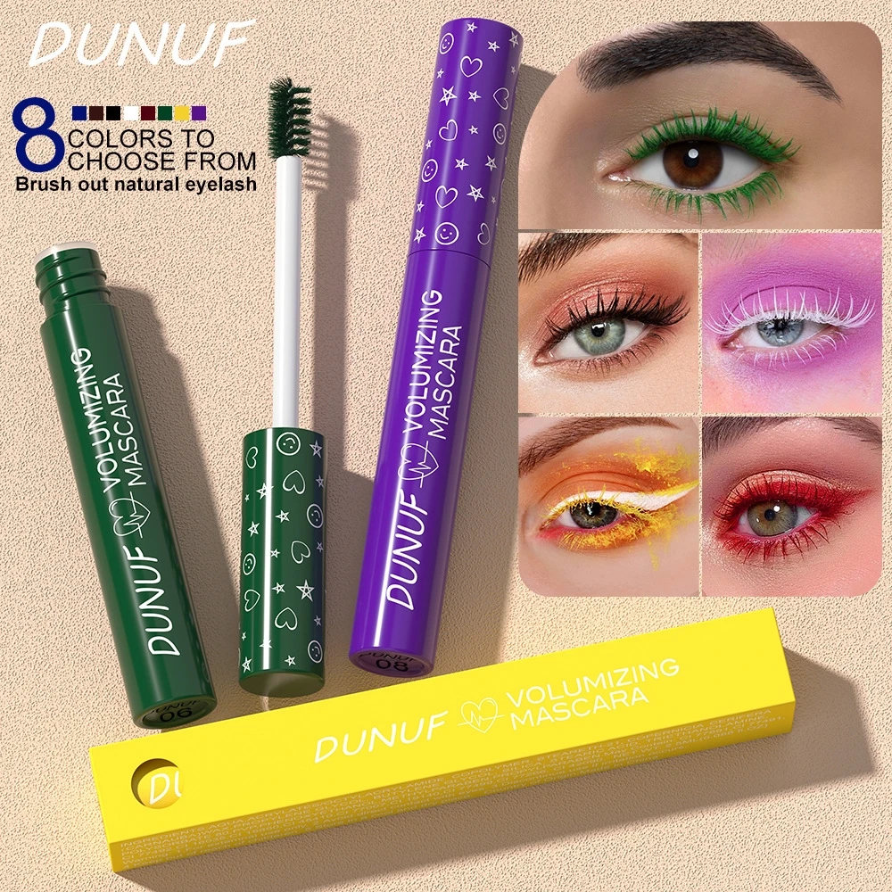 Description Picture 2 of itemColorful Eyelash Mascara 5D Silk Fiber Volume Curling Lengthening EyeLashes Extension Purple Blue White Waterproof Eye Makeup