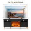 65" Fireplace TV Stand w/ 23" Electric Fireplace,Modern Media Entertainment Center Console Table for TVs up to 70'' 3