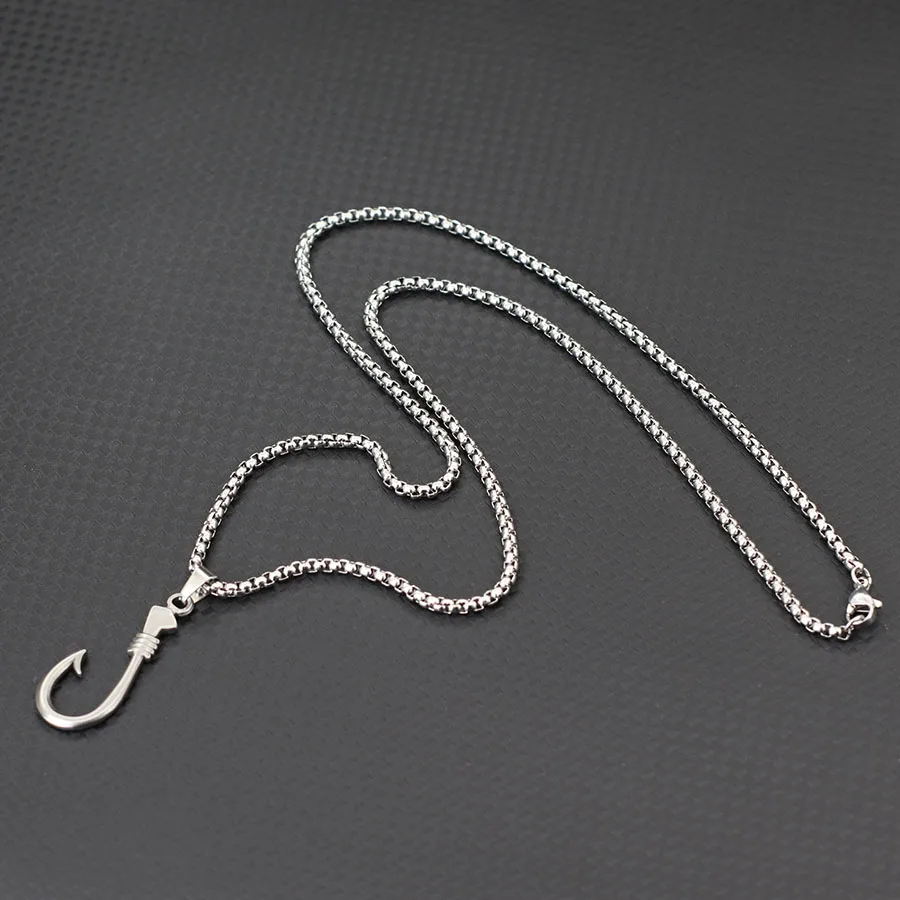 Stainless Steel Anchor Skull Necklace for Men