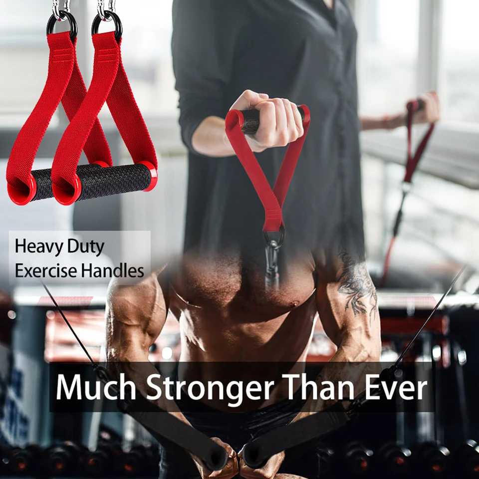 FITNESS MANIAC V-Bar Tricep Push Down Attachment - Chrome Cable Handle For Home Gym - View #14
