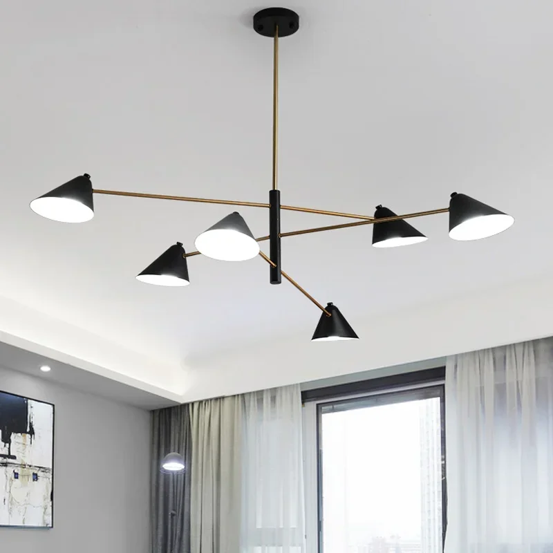 

Creative Personality Pendant Light Modern Cone Shape Home Decor Chandelier Minimalist Living Room Dining Room Lamp Fixtures