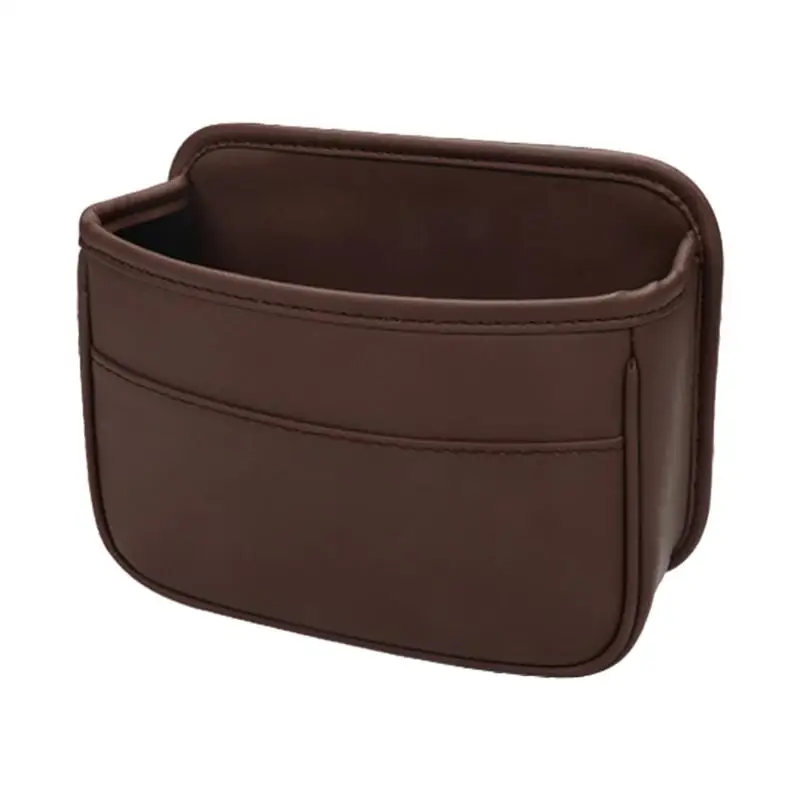 

Side Pockets For Car PU Leather Car Side Pocket Tray Pouch Storage Phone Holder Tray Pouch Multifunctional Exquisite For Key