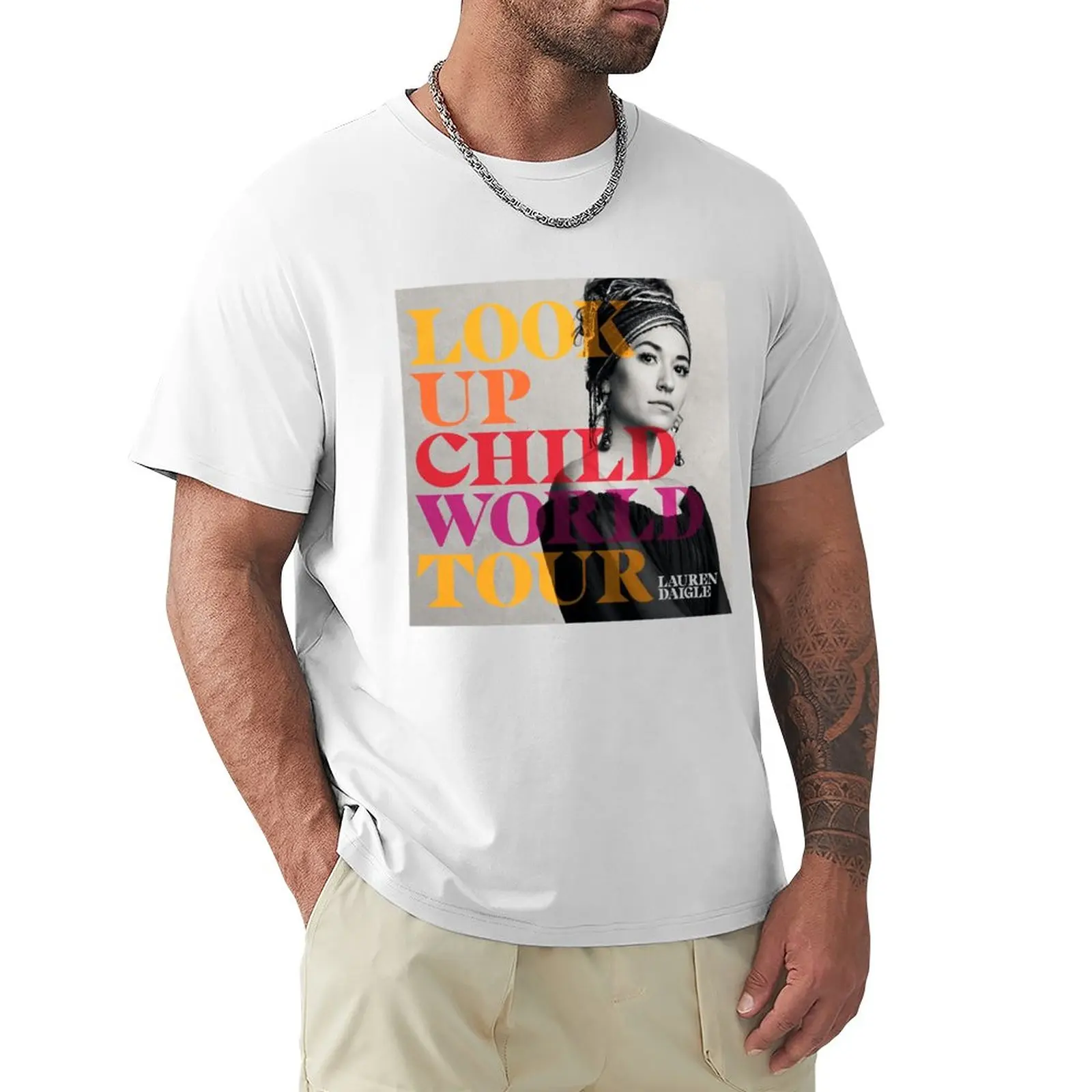 

Look Up Child World Tour Artwork T-Shirt cat shirts funny t shirt black t shirt Men's t shirts