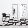 Modern Luxury Carpets for Living Room Fluffy Soft Plush Rug Black White Lines Bedroom Decor Carpet Large Area Washable Study Mat 3