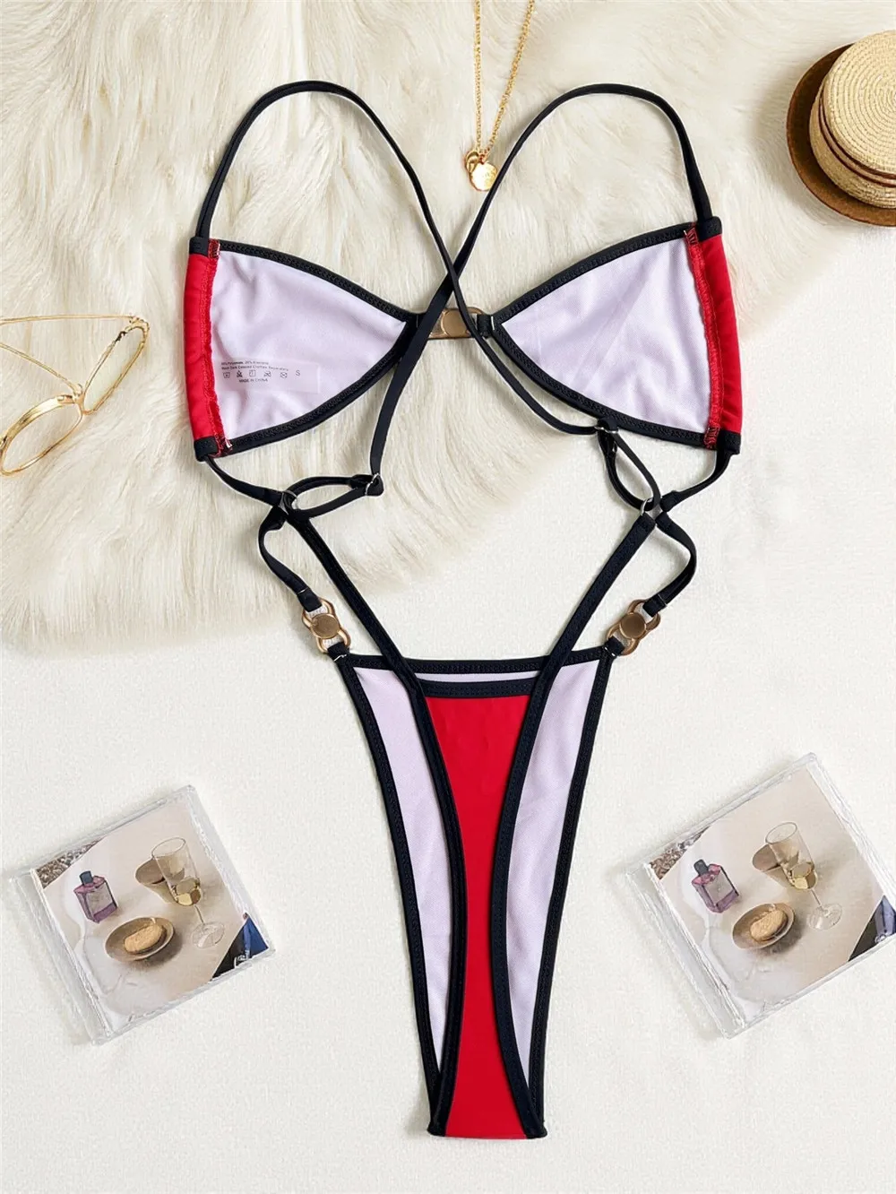 solid one piece swimwear for women