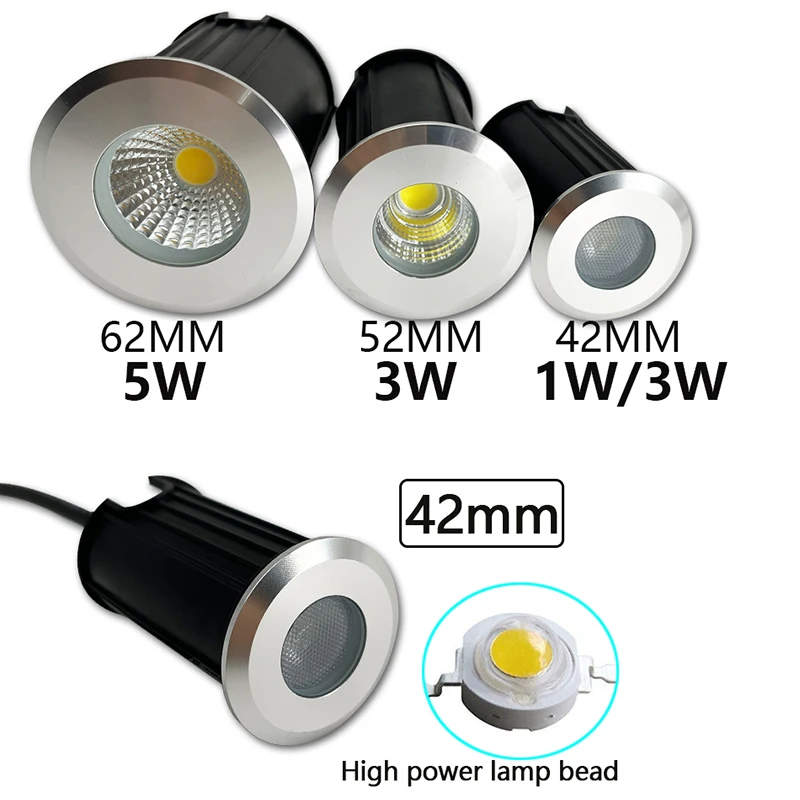 Garden Decoration Lamps 5W 3W 1W Waterproof LED Underground Light Outdoor Ground Garden Path Floor Buried Yard Spot Landscape IP67 DC12V AC220V