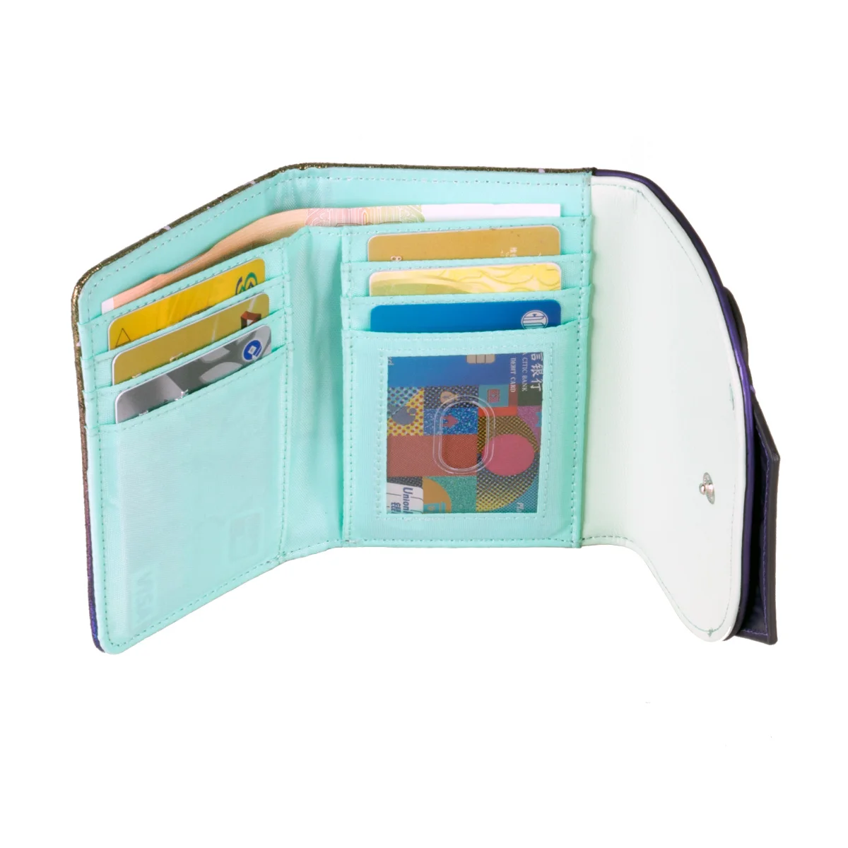 High quality 3D relief decorative stickers for women's wallets, colorful sparkling materials for women's card holders and coin p