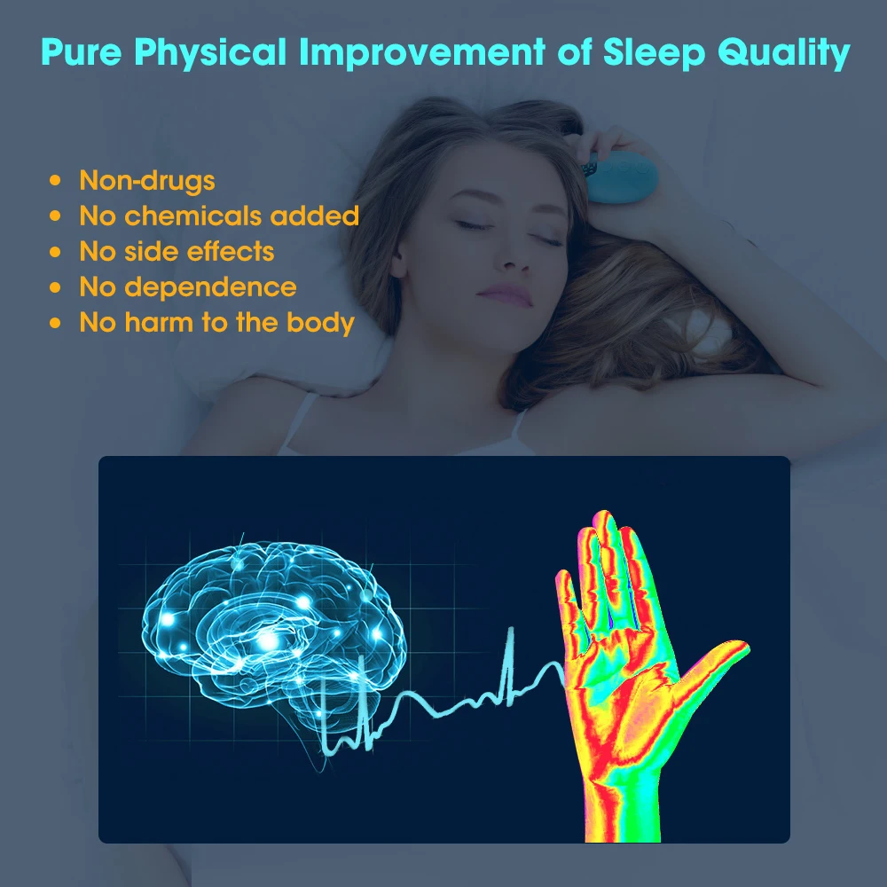 Handheld Sleep Aid EMS Microcurrent Help Sleep Relieve Insomnia Instrument Pressure Relief Sleep Device Night Therapy Relaxation