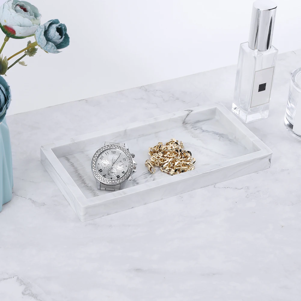Silicone Dresser Vanity Tray Slip-Resistant Jewelry Ring Dish Lightweight Countertop Organizer Multipurpose Bathroom Accessories