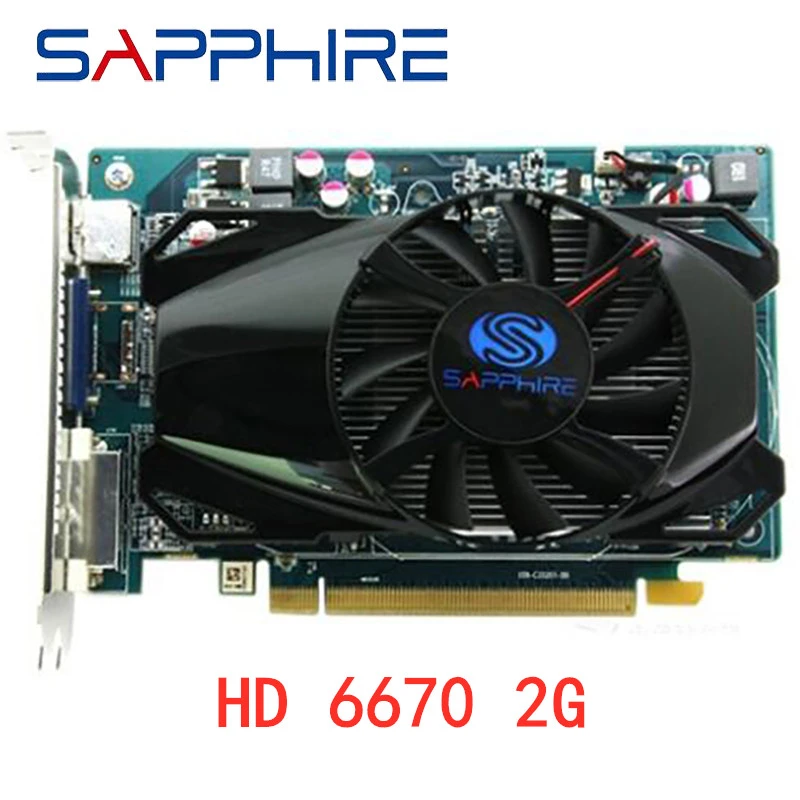 good video card for gaming pc SAPPHIRE HD6670 2GB For AMD Video Card GPU Radeon HD 6670 GDDR3 128bit Graphics Cards PC Computer Game For Video Cards HDMI VGA gpu computer