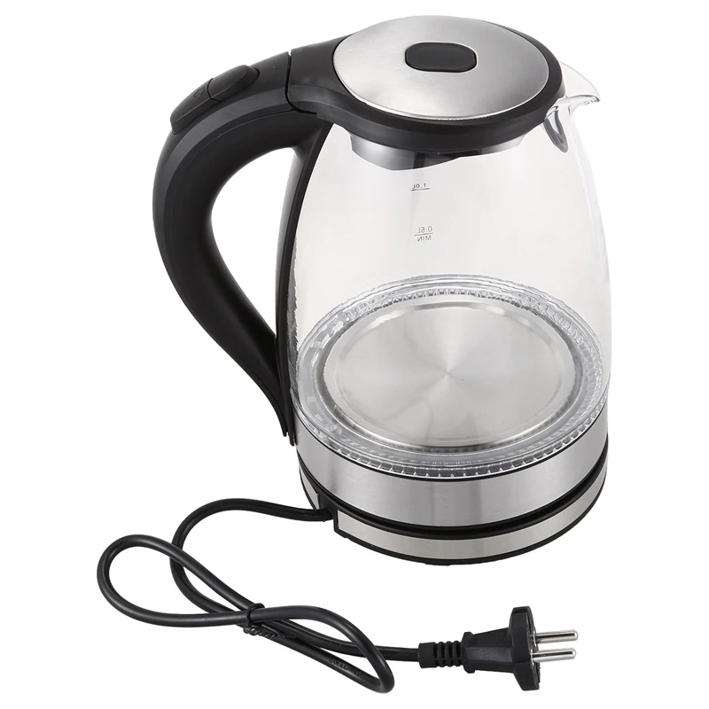 

Стеклянный электрический чайник, автоматическое отключение, нержавеющая сталь, защита от нагрева, электрический чайник, бытовые кухонные приборы, европейская вилка