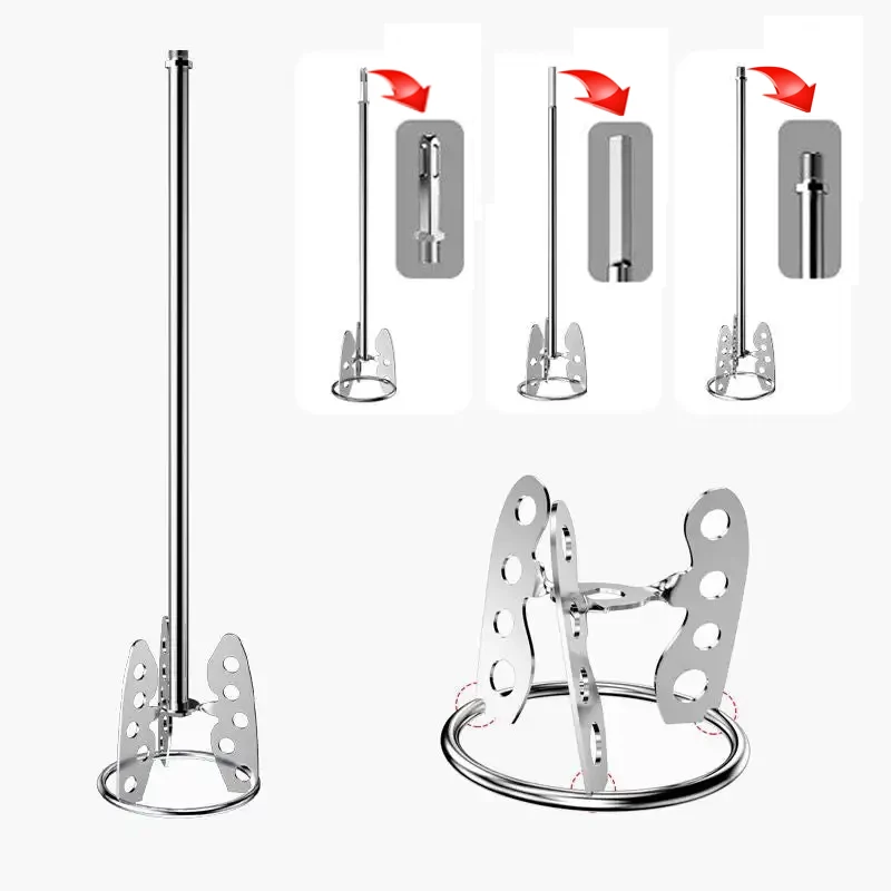 

Cement Mixer Stirring Tool Stainless Steel Mixing Paddle Rod Paint Putty Stick Electric Concrete Mortar Plaster Handheld Mixer