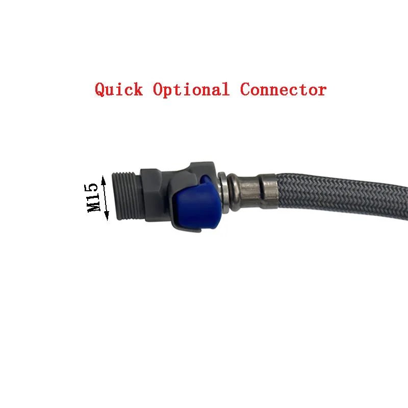 Bourdillat F1/2 M15*1 Replacement Faucet Hose Quick Connect Pull Out Hose Nylon Tube 150cm Kitchen Accessories