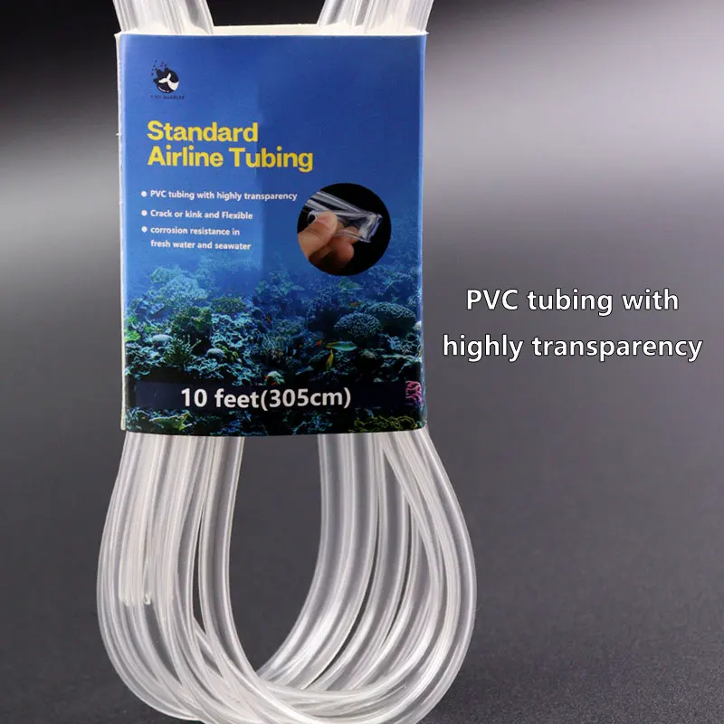 aquarium standard airline tubing PVC 4/6mm Suitable for aquarium air pump Length 10 feet 305cm Corrosion resistance 4