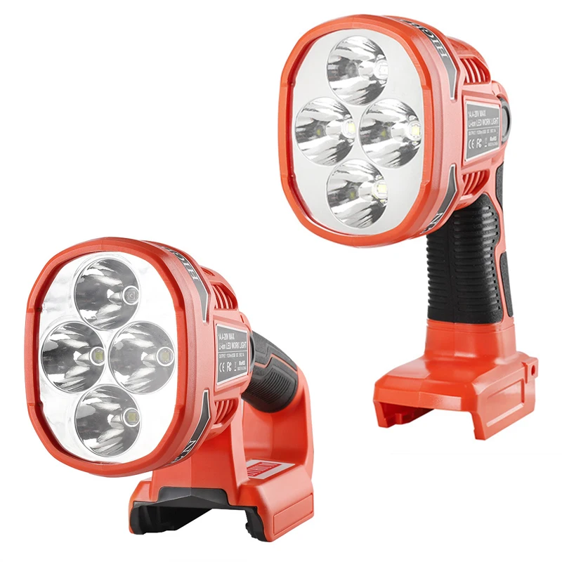 Lanterna Led sem Fio com Porta Usb Luz de Trabalho para Black And Decker Lanterna Portátil ao ar Livre Novo Bateria de Lítio 14420v 18v - Image 2