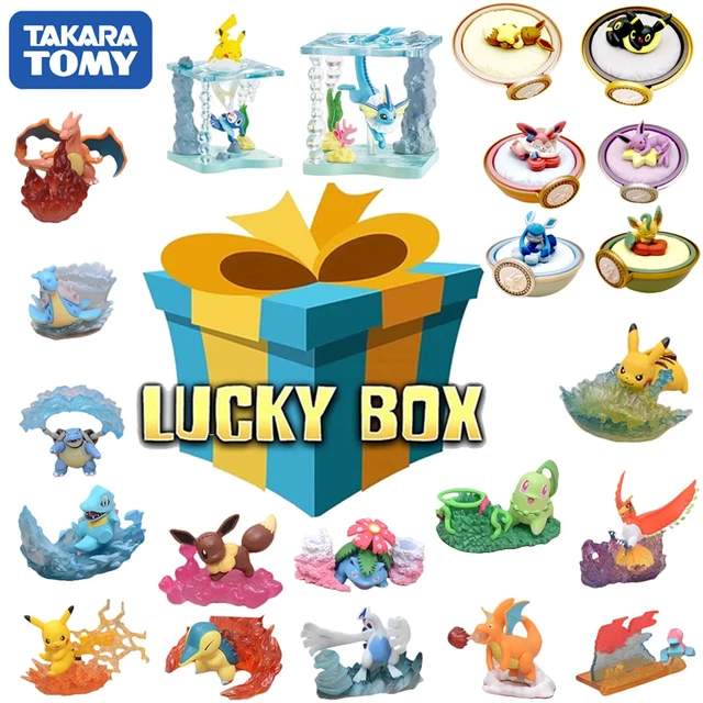 Kawaii Anime Figure Pokemon Lucky Mystery Box Surprise Gift Blind Box Children's Toys Girl Boys Birthday Decoration Doll Kids 1