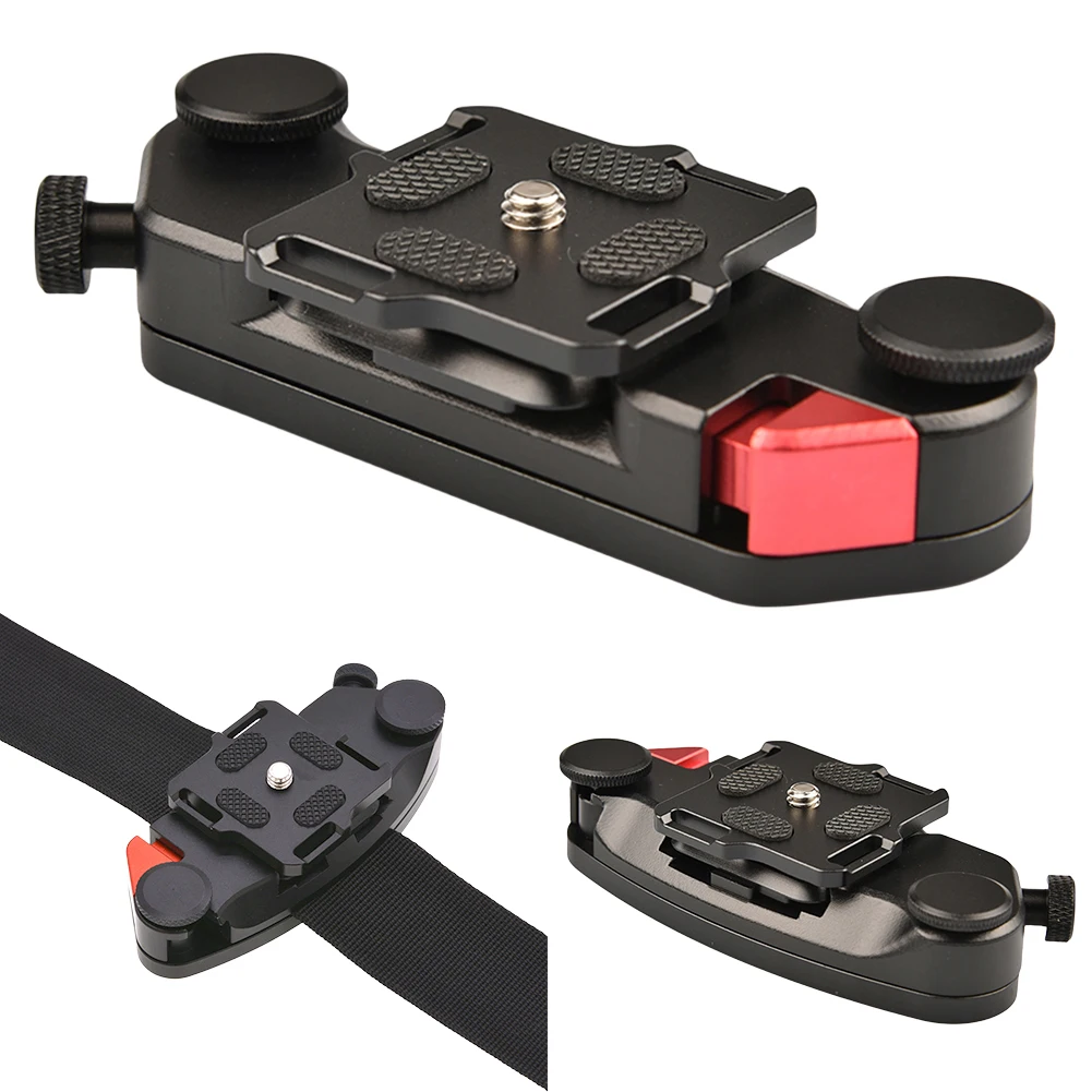 DSLR 카메라용 카메라 허리 벨트 클립, CNC 프로세스 배낭 스트랩 마운트 클램프 거치대, 알루미늄 합금 손떨림 방지, 빠른 전환 도구