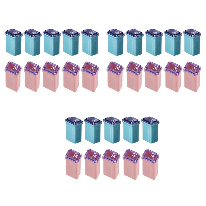 

30 PCS Of 20Amp 30Amp Miniature Box Fuses FMM MCASE Type FMM Maxi Fuses ("Low Blow")