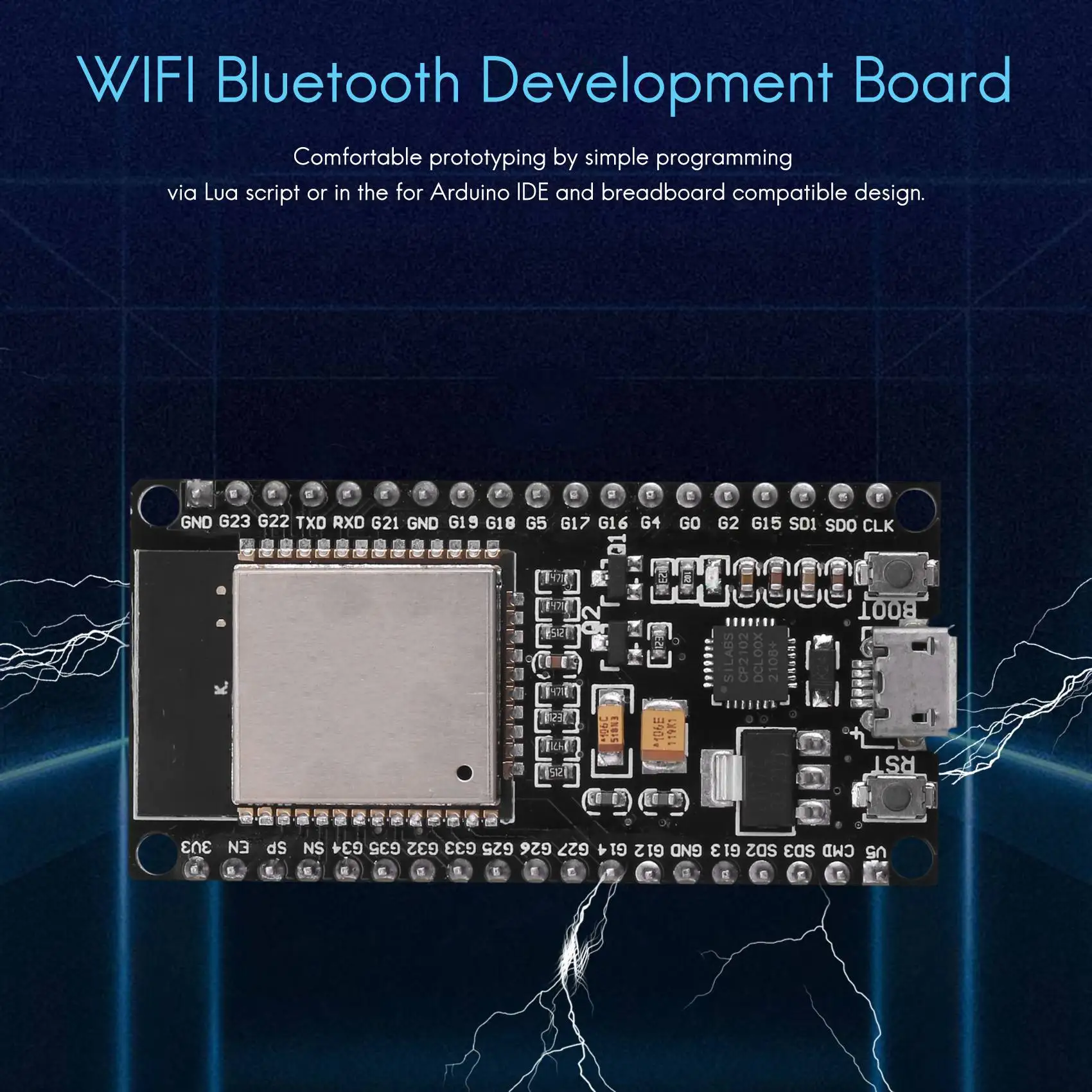 ESP32 NodeMCU  WLAN WiFi Dev ŰƮ C  , CP2102 ȣȯ