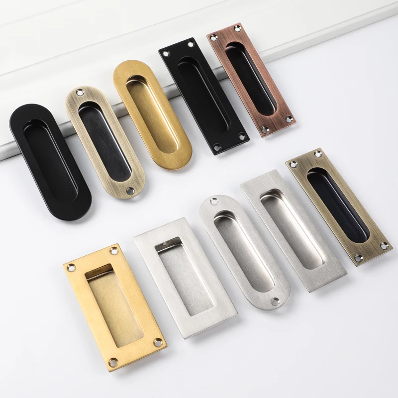 Stainless Steel Concealed Sliding Door Drawer Handle Furniture Handles Kitchen Door Handles