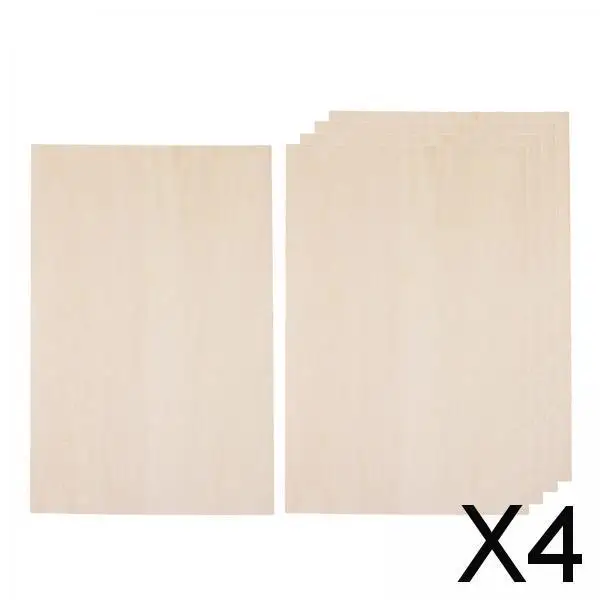 

2-4pack 10 Pieces Wood Sheets Board Thin Plywood Board for Making Plane Model