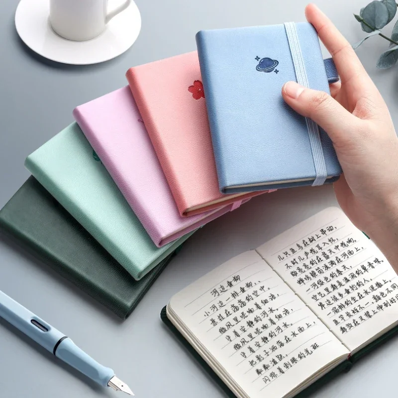 A7 Mini Notebook Pocket Journal Blocco note 100 fogli Memo Pad Agenda Diario Planner per la scuola, l'ufficio, la casa - immagine 2