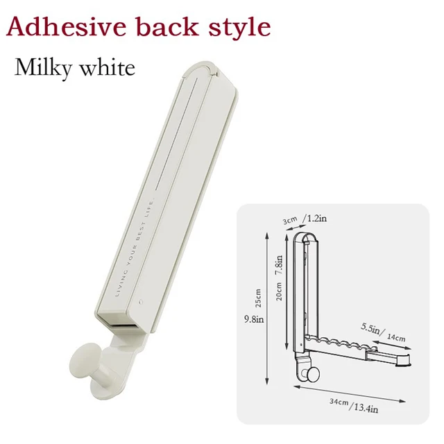 thumbnail image 2 of Folding Clothes Drying Rack, Heavy Duty Aluminum Alloy Over Door Drying Hanger Retractable Rod Foldable Portable Clothes Rack Towel Rack Organizer C B 2 of 14
