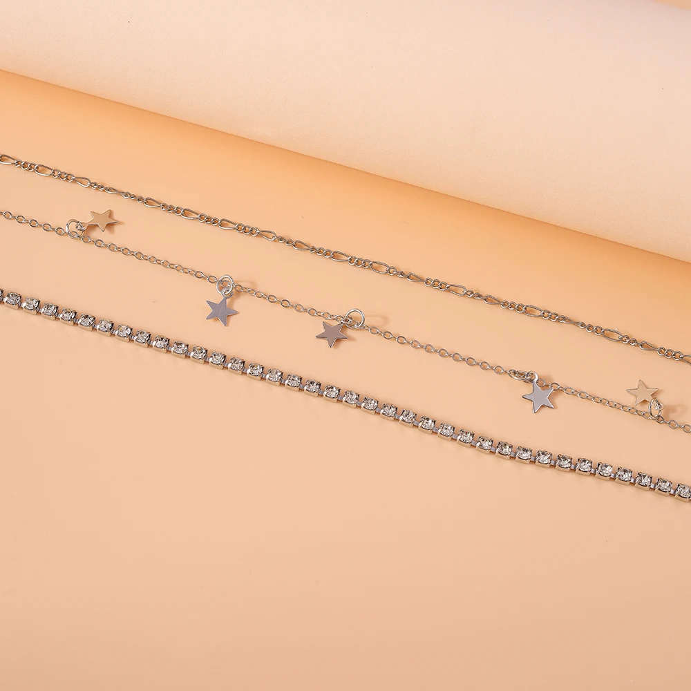 Aihua Multi Layer Mond Sterne Anhänger Taille Kette für Frauen Bund Einfache Körper Kette Sommer Strand Taille Schmuck Zubehör – Detail 8