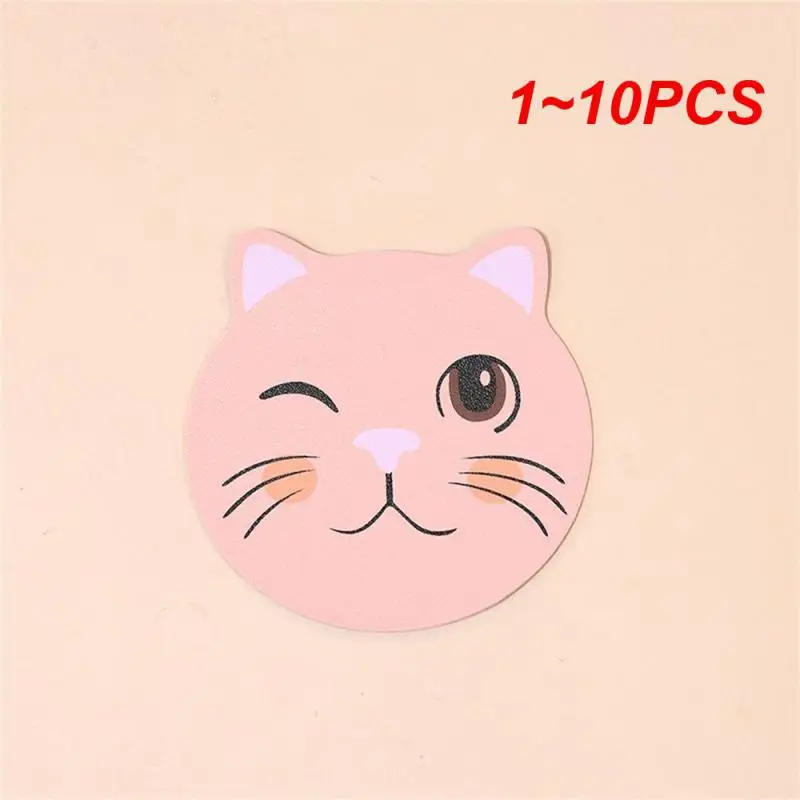 

1~10PCS Tableware Cushion Anti -slip Waterproof Cute Leather Thermal Insulation Pad Creative Cartoon Pu Leather Basin Coil