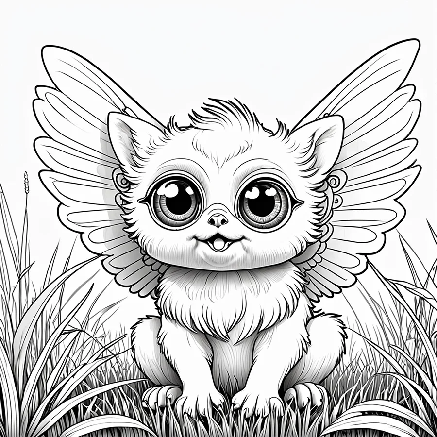 20 Page Adorable Fantasy Creatures Coloring Book For Adults And Teens Featuring Cartoon Cute Creatures Graffiti Painting Drawing 4