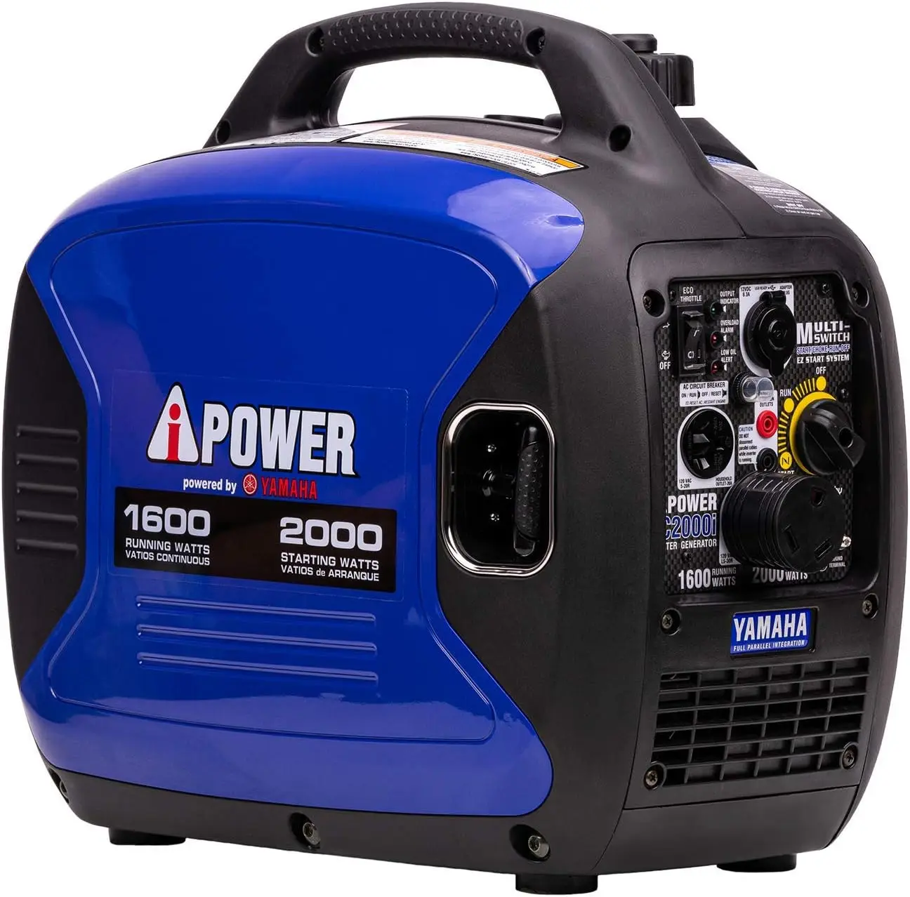Portable Inverter Generator 2000W Ultra Quiet Powered Engine RV Ready EPA Compliant Ultra Lightweight For Backup Home Use