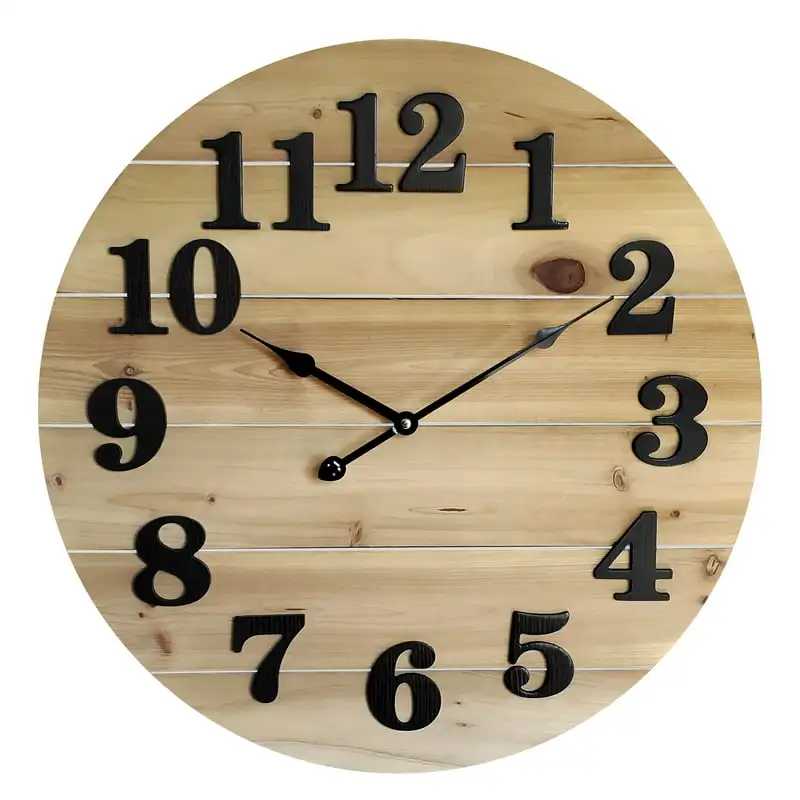 

Planks Clock, Natural Stain Finish, WMC222N